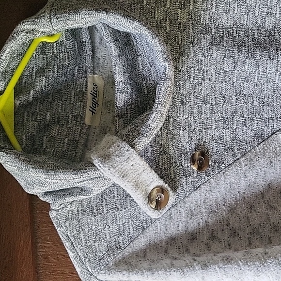 Women's Two-Tone Gray/White Cowl Neck Sweater - Picture 2 of 4